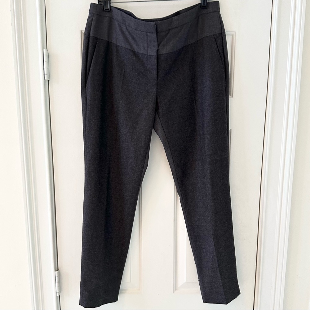 Brunello Cucinelli Virgin Wool Dark Grey Trousers